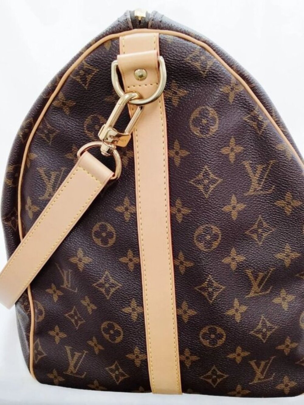 Authentic Louis Vuitton Keepall Bandouliere 55 Monogram Travel Duffle Bag Custom - Picture 9 of 16